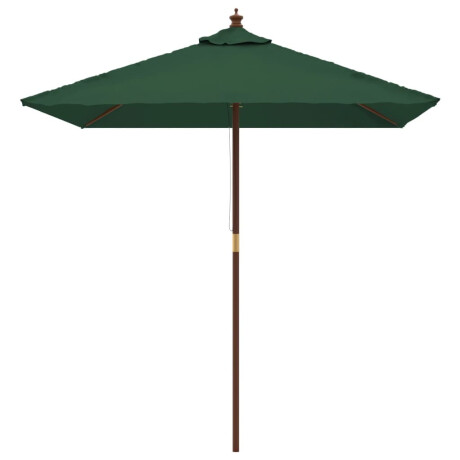 vidaXL Parasol met houten paal 198x198x231 cm groen afbeelding3 - 1