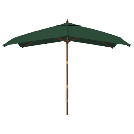 vidaXL Parasol met houten paal 300x300x273 cm groen afbeelding3 - 1