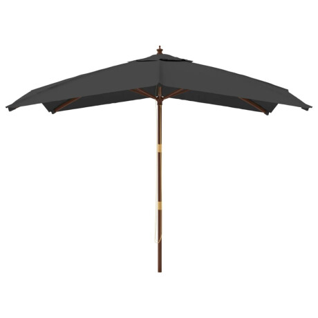 vidaXL Parasol met houten paal 300x300x273 cm antracietkleurig afbeelding3 - 1