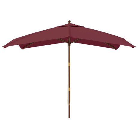 vidaXL Parasol met houten paal 300x300x273 cm bordeauxrood afbeelding3 - 1