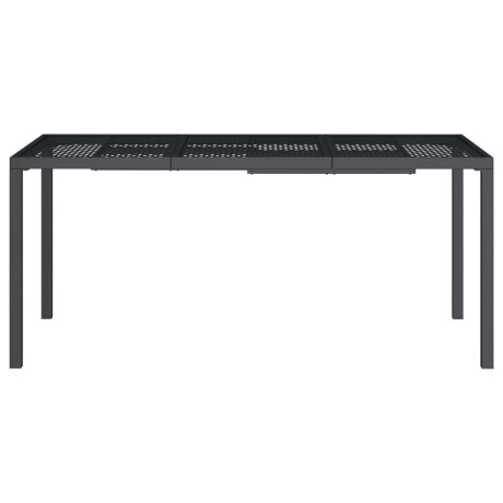 vidaXL Tuintafel 165x80x72 cm staal antracietkleurig afbeelding3 - 1