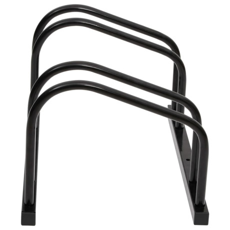 vidaXL Fietsenrek voor 2 fietsen staal zwart afbeelding3 - 1