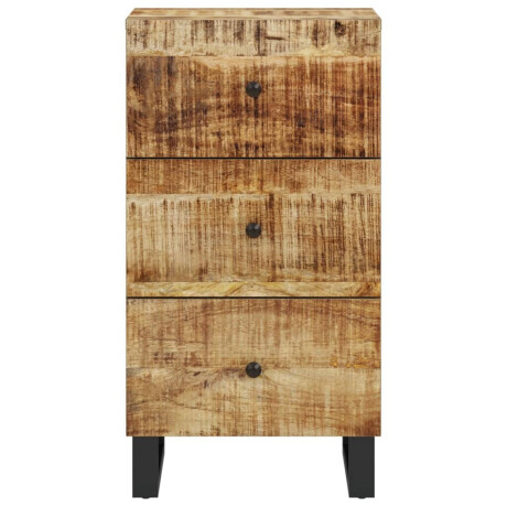 vidaXL Dressoir met 3 lades 40x33,5x75 cm massief mangohout afbeelding3 - 1