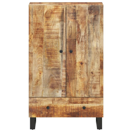 vidaXL Hoge kast met lade 60x33x100 cm massief mangohout en ijzer afbeelding3 - 1