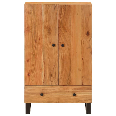 vidaXL Hoge kast met lade 60x33x100 cm massief acaciahout en ijzer afbeelding3 - 1