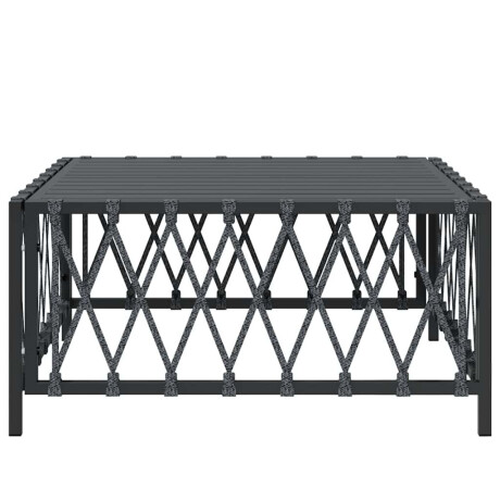 vidaXL Tuintafel 70x70x34 cm geweven stof antracietkleurig afbeelding3 - 1
