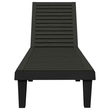 vidaXL Ligbed 155x58x83 cm polypropeen zwart afbeelding3 - 1