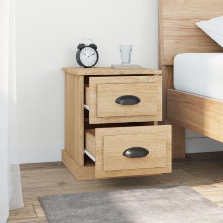 vidaXL Nachtkastje 39x39x47,5 cm bewerkt hout sonoma eikenkleurig afbeelding3 - 1