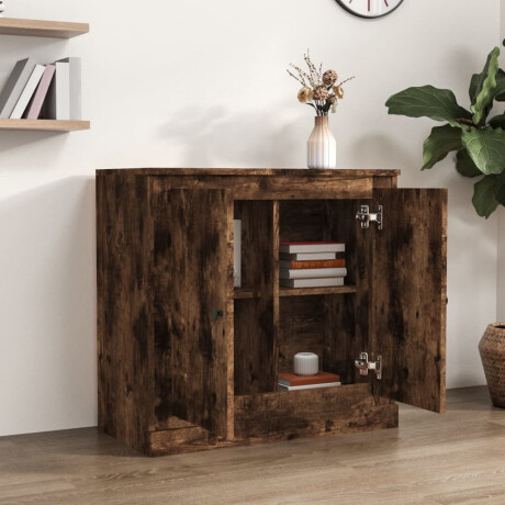 vidaXL Dressoir 70x35,5x67,5 cm bewerkt hout gerookt eikenkleurig afbeelding3 - 1