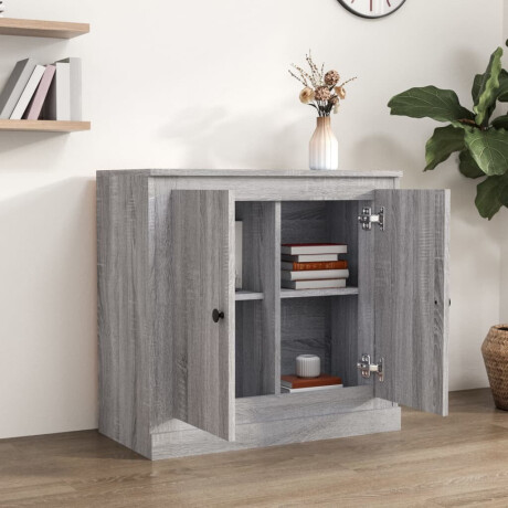 vidaXL Dressoir 70x35,5x67,5 cm bewerkt hout grijs sonoma eikenkleurig afbeelding3 - 1