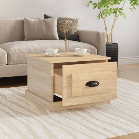 vidaXL Salontafel 50x50x35 cm bewerkt hout sonoma eikenkleurig afbeelding3 - 1