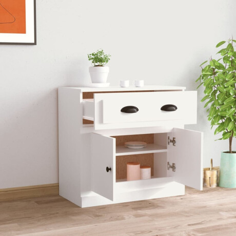 vidaXL Dressoir 70x35,5x67,5 cm bewerkt hout wit afbeelding3 - 1