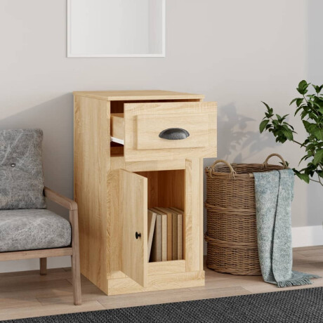 vidaXL Bijzetkast met lade 40x50x75 cm bewerkt hout sonoma eikenkleur afbeelding3 - 1