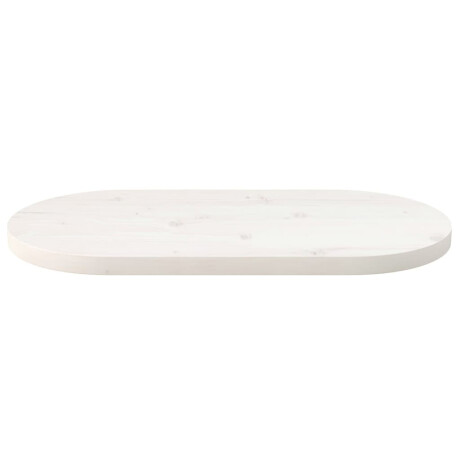 vidaXL Tafelblad ovaal 60x30x2,5 cm massief grenenhout wit afbeelding3 - 1