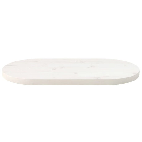 vidaXL Tafelblad ovaal 80x40x2,5 cm massief grenenhout wit afbeelding3 - 1