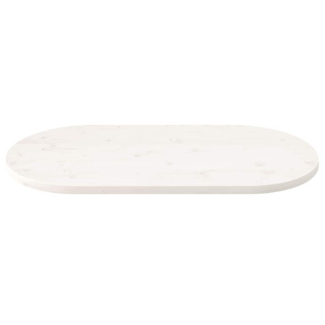 vidaXL Tafelblad ovaal 110x55x2,5 cm massief grenenhout wit afbeelding3 - 1