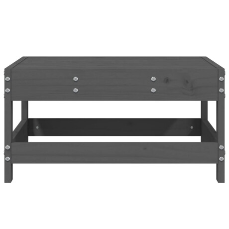 vidaXL Tuinvoetenbank massief grenenhout grijs afbeelding3 - 1