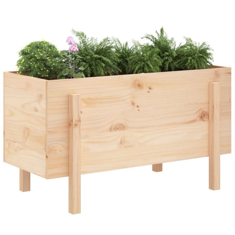 vidaXL Plantenbak verhoogd 101x50x57 cm massief grenenhout afbeelding3 - 1