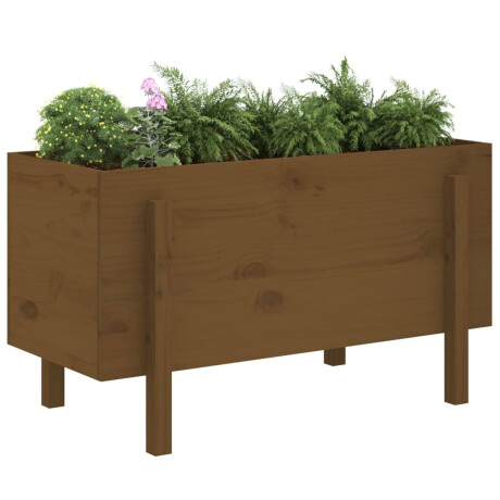 vidaXL Plantenbak verhoogd 101x50x57 cm massief grenenhout honingbruin afbeelding3 - 1