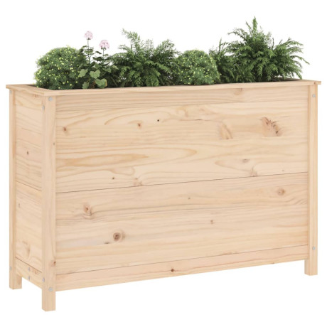 vidaXL Plantenbak verhoogd 119,5x40x78 cm massief grenenhout afbeelding3 - 1