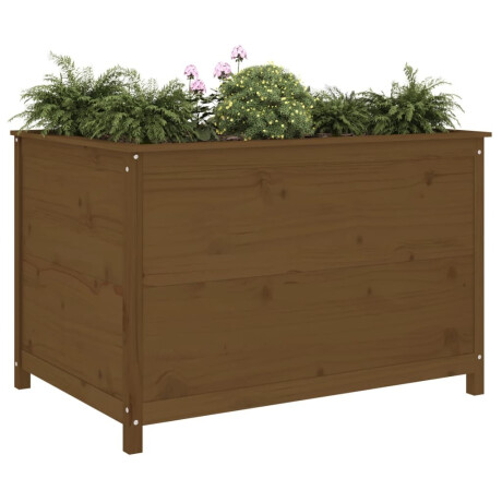 vidaXL Plantenbak verhoogd 119,5x82,5x78 cm massief grenen honingbruin afbeelding3 - 1