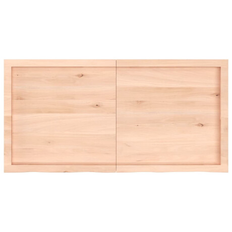 vidaXL Wandschap 120x60x(2-6) cm onbehandeld massief eikenhout afbeelding3 - 1