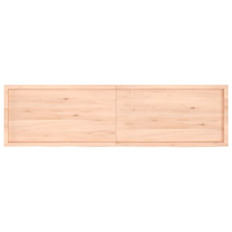 vidaXL Wandschap 220x60x(2-6) cm onbehandeld massief eikenhout afbeelding3 - 1