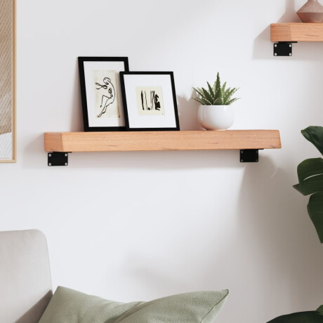 vidaXL Wandschap 60x10x6 cm behandeld massief eikenhout lichtbruin afbeelding3 - 1