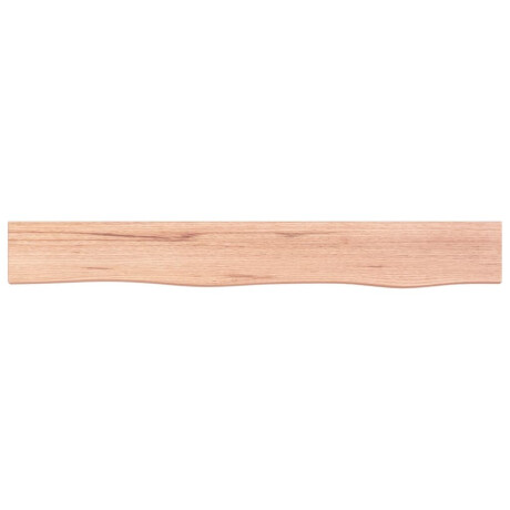 vidaXL Wandschap 80x10x6 cm behandeld massief eikenhout lichtbruin afbeelding3 - 1