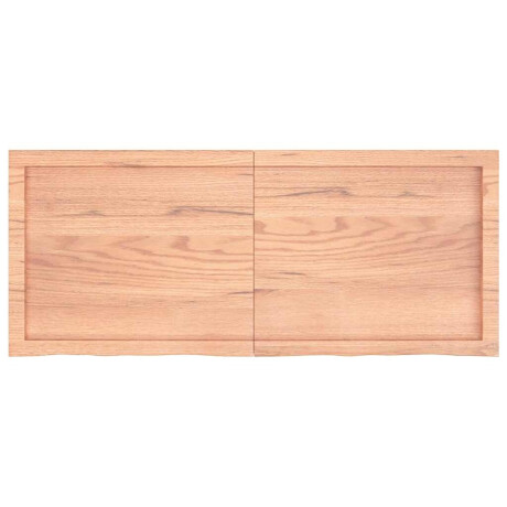 vidaXL Wandschap 120x50x(2-4)cm behandeld massief eikenhout lichtbruin afbeelding3 - 1
