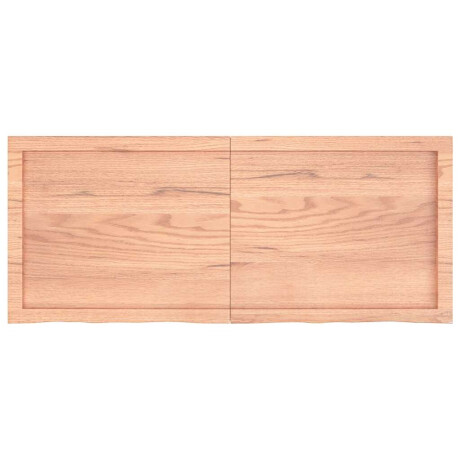 vidaXL Wandschap 120x50x(2-6)cm behandeld massief eikenhout lichtbruin afbeelding3 - 1