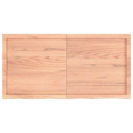 vidaXL Wandschap 120x60x(2-4)cm behandeld massief eikenhout lichtbruin afbeelding3 - 1