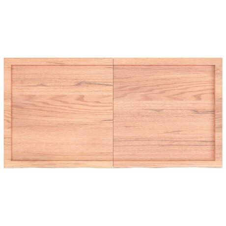 vidaXL Wandschap 120x60x(2-6)cm behandeld massief eikenhout lichtbruin afbeelding3 - 1