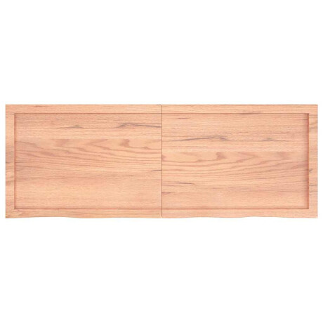 vidaXL Wandschap 140x50x(2-4)cm behandeld massief eikenhout lichtbruin afbeelding3 - 1