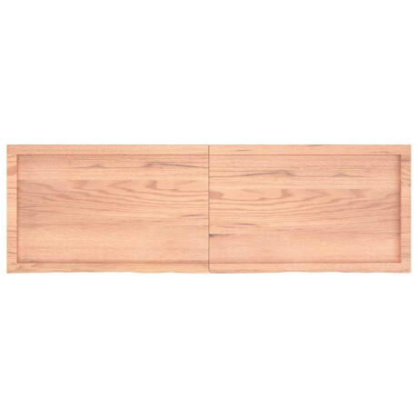 vidaXL Wandschap 160x50x(2-4)cm behandeld massief eikenhout lichtbruin afbeelding3 - 1