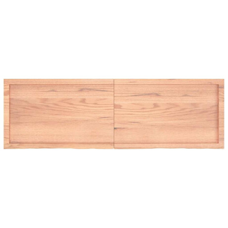 vidaXL Wandschap 160x50x(2-6)cm behandeld massief eikenhout lichtbruin afbeelding3 - 1