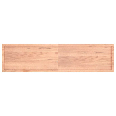 vidaXL Wandschap 200x50x(2-4)cm behandeld massief eikenhout lichtbruin afbeelding3 - 1