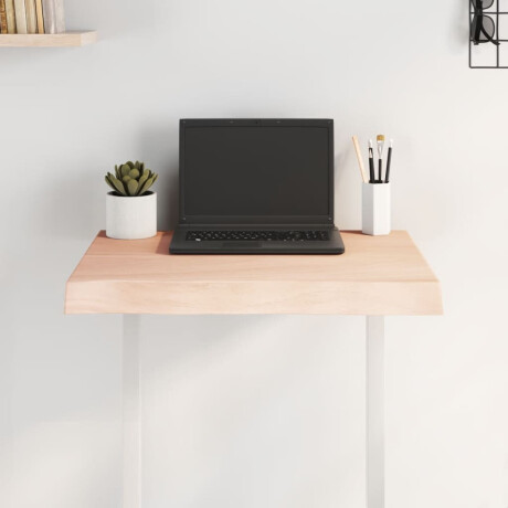 vidaXL Tafelblad natuurlijke rand 60x40x(2-6) cm massief eikenhout afbeelding3 - 1