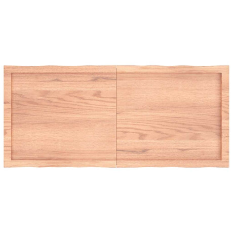 vidaXL Tafelblad natuurlijke rand 120x50x(2-4)cm eikenhout lichtbruin afbeelding3 - 1