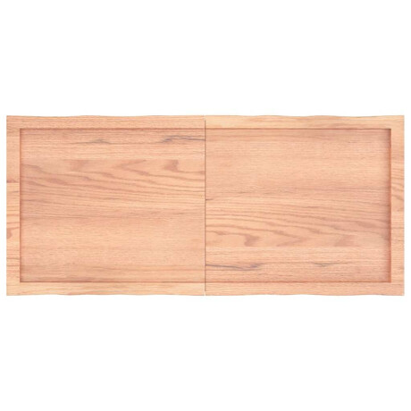 vidaXL Tafelblad natuurlijke rand 120x50x(2-6)cm eikenhout lichtbruin afbeelding3 - 1