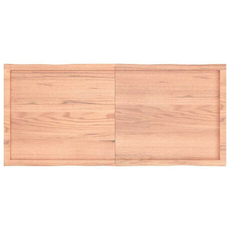 vidaXL Tafelblad natuurlijke rand 140x60x(2-4) cm eikenhout lichtbruin afbeelding3 - 1