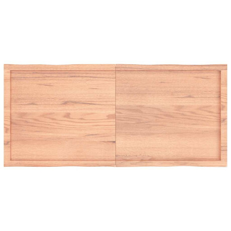 vidaXL Tafelblad natuurlijke rand 140x60x(2-6) cm eikenhout lichtbruin afbeelding3 - 1