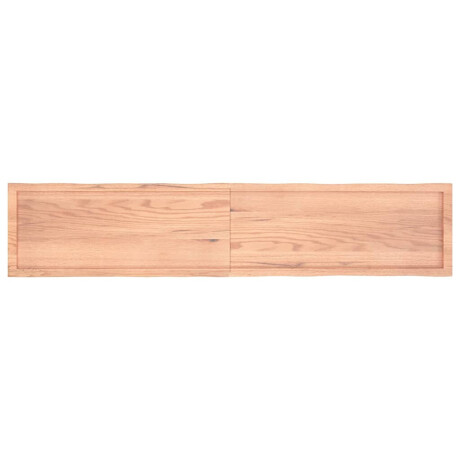 vidaXL Tafelblad natuurlijke rand 200x40x(2-4) cm eikenhout lichtbruin afbeelding3 - 1