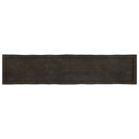 vidaXL Tafelblad natuurlijke rand 180x40x(2-4)cm eikenhout donkerbruin afbeelding3 - 1
