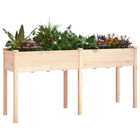 vidaXL Plantenbak met voering 161x45x76 cm massief vurenhout afbeelding3 - 1