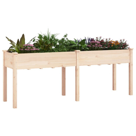 vidaXL Plantenbak met voering 203x53x76 cm massief vurenhout afbeelding3 - 1
