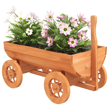 vidaXL Wagen decoratief 70x43x54 cm massief vurenhout afbeelding3 - 1