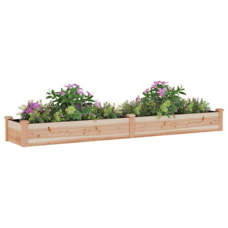 vidaXL Plantenbak verhoogd met voering 240x45x25 cm massief vurenhout afbeelding3 - 1