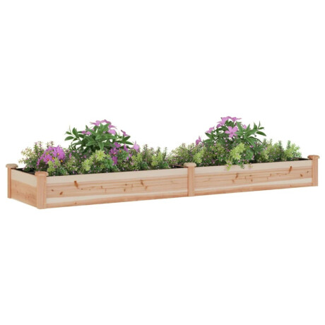 vidaXL Plantenbak verhoogd met voering 240x60x25 cm massief vurenhout afbeelding3 - 1