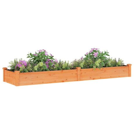 vidaXL Plantenbak verhoogd met voering 240x60x25 cm vurenhout bruin afbeelding3 - 1